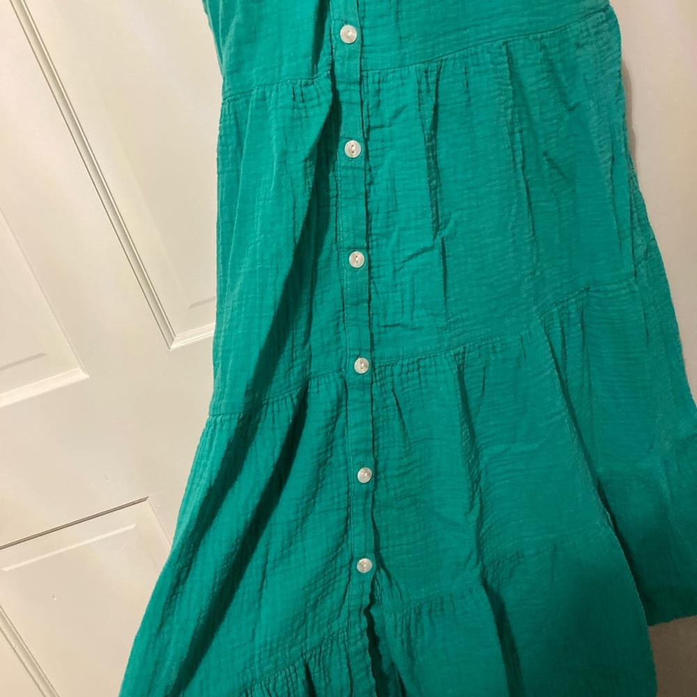 Universal Thread Teal Button-Down Maxi Dress - image 2